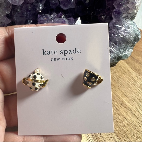 kate spade Jewelry - Kate Spade Alice in Wonderland Tea Cup Stud Earrings NWT